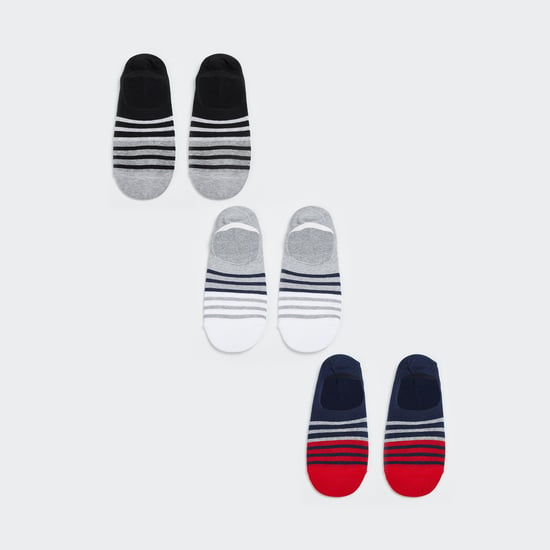 FORCA Men Striped Ankle Socks- Pack of 3