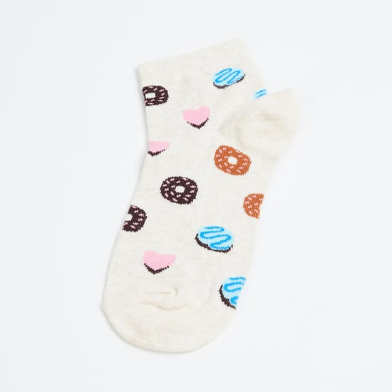 GINGER Women Patterned Knit Ankle Socks