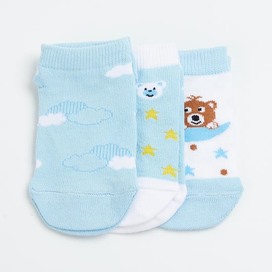 FAME FOREVER Boys Patterned Ankle-Length Socks - Pack of 3 Pairs