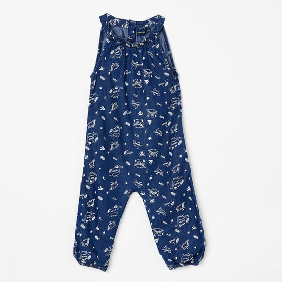 JUNIORS Printed Sleeveless Romper