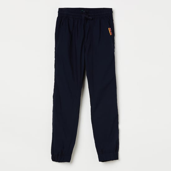 UNITED COLORS OF BENETTON Solid Track Pants with Elastic Waist