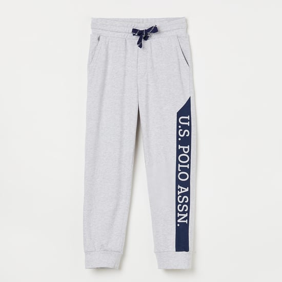 U.S. POLO ASSN. KIDS Logo Print Melange Joggers