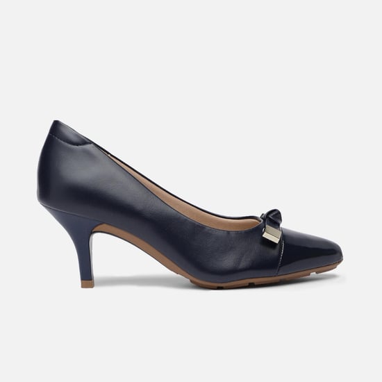 MODARE Women Solid Bow Detail Pencil Heel Pumps