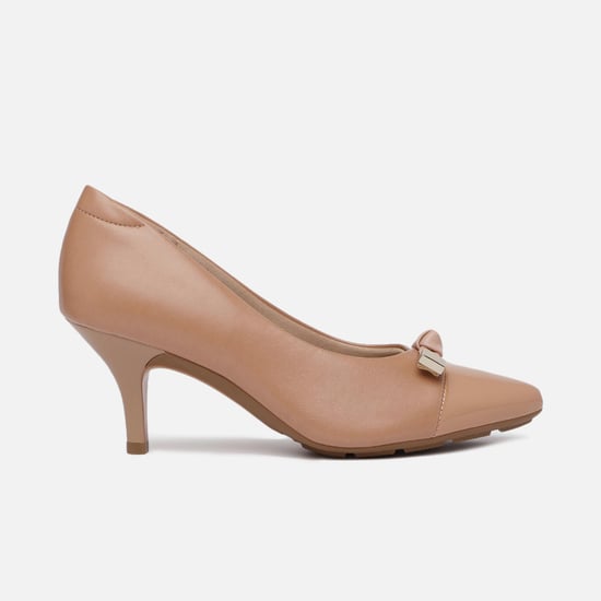 MODARE Women Solid Bow Detail Pencil Heel Pumps
