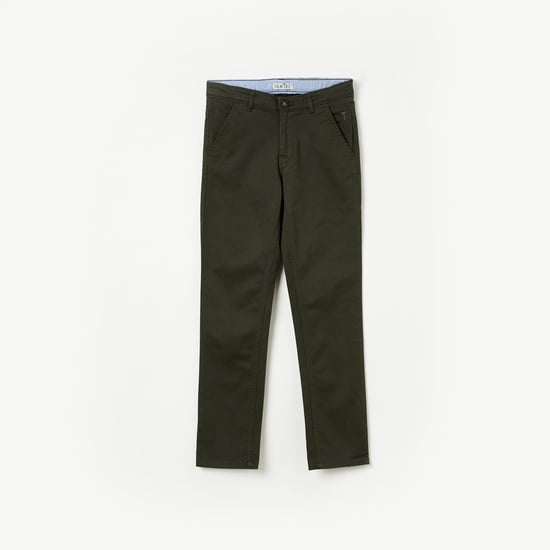 GINI & JONY Solid Slim Fit Trousers