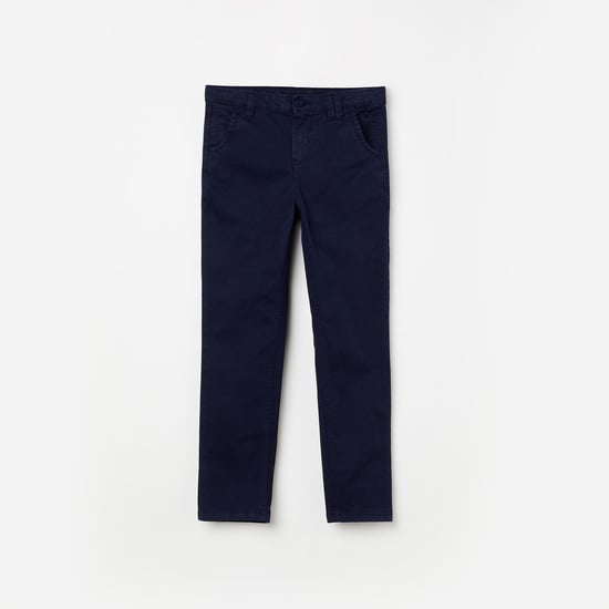 ALLEN SOLLY Solid Flat-Front Trousers