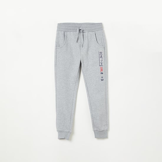UNITED COLORS OF BENETTON Printed Drawstring Waist Joggers