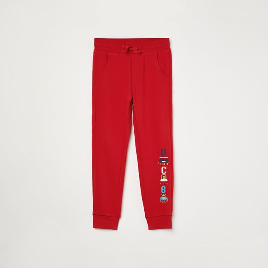 UNITED COLORS OF BENETTON Printed Drawstring Waist Joggers