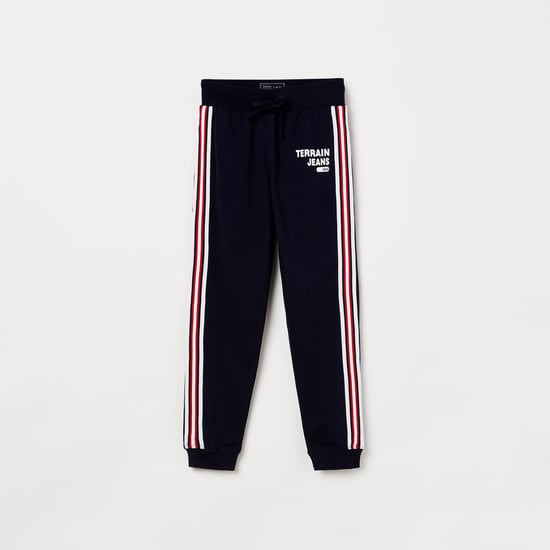 INDIAN TERRAIN Tape Detailed Drawstring Waist Joggers