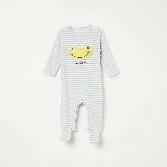 FS MINI KLUB Striped Sleepsuit with Applique