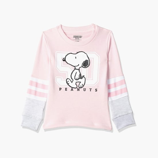 KIDSVILLE Girls Printed Full Sleeves Sweatshirt