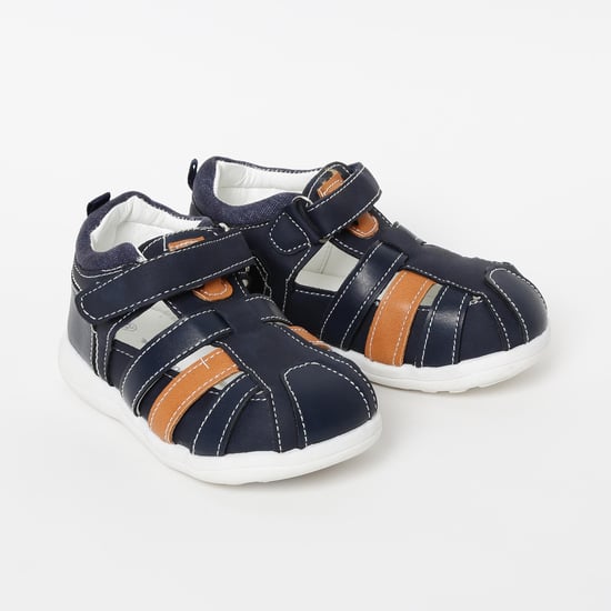 FAME FOREVER Colourblocked Velcro Strap Sandals