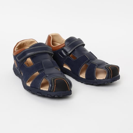 FAME FOREVER Textured Flat Sandals with Cutouts