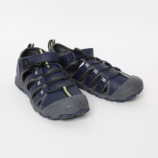 FAME FOREVER Textured Sandals with Cut-Outs