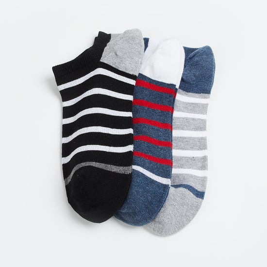 FORCA Men Striped Sports Socks - Pack of 3