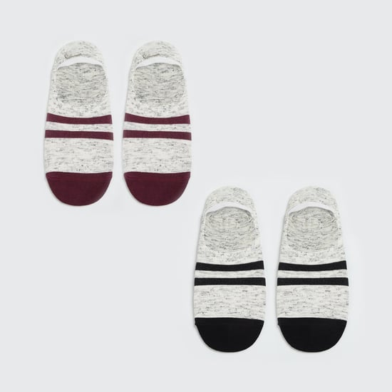 FORCA Men Textured No-Show Socks - Pack of 2