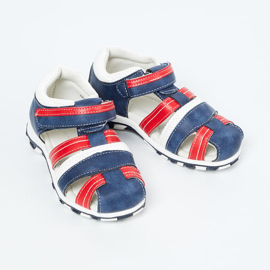 FAME FOREVER Colourblocked Velcro Strap Sandals