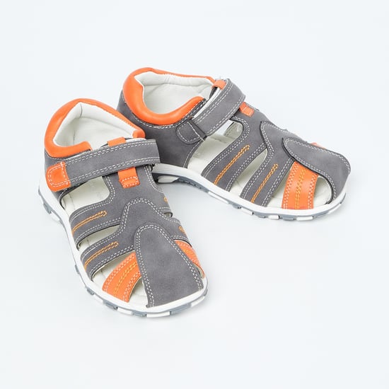 FAME FOREVER Colourblocked Velcro Strap Sandals