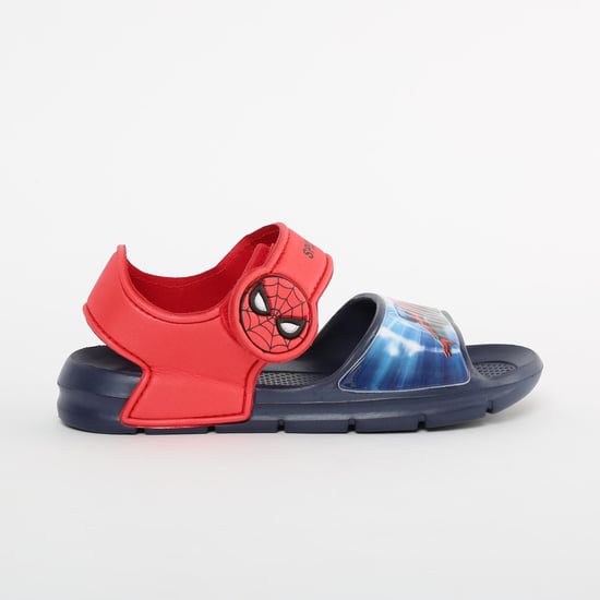 FAME FOREVER Spiderman Print Velcro Strap Sandals