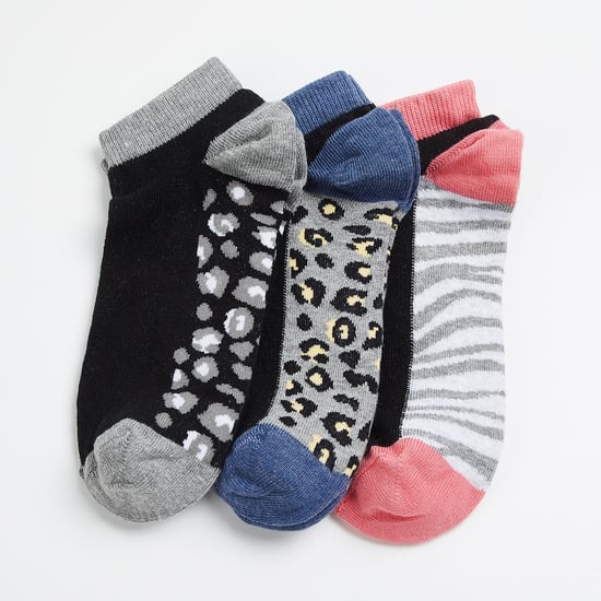 GINGER Women Animal Pattern Ankle Socks - Pack of 3