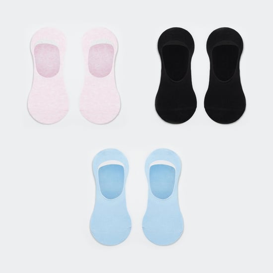 GINGER Women Solid No-Show Socks - Pack of 3