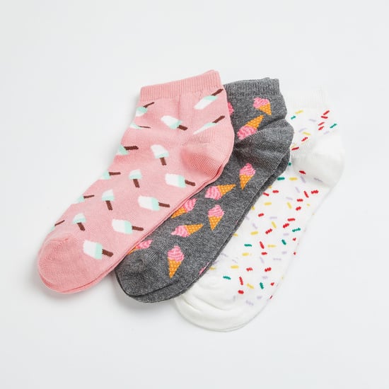 FAME FOREVER Girls Jacquard Socks - Pack of 3