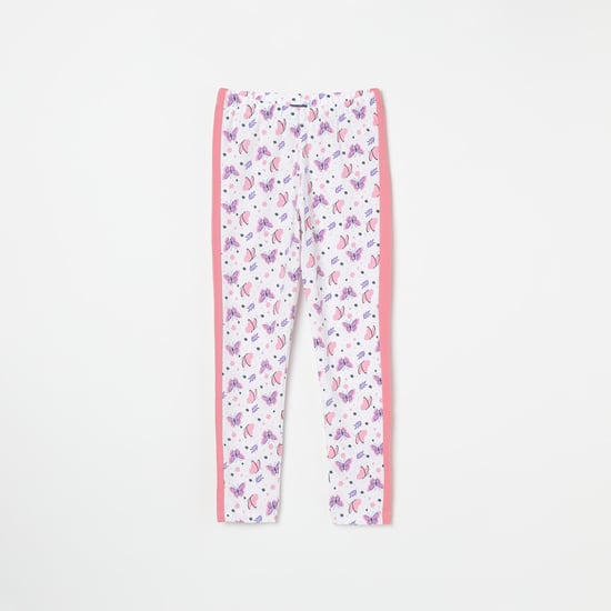 FAME FOREVER YOUNG Printed Elasticated Leggings