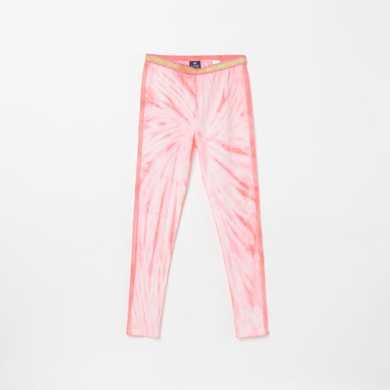 FAME FOREVER KIDS Tie-Dye Leggings with Contrast Waistband