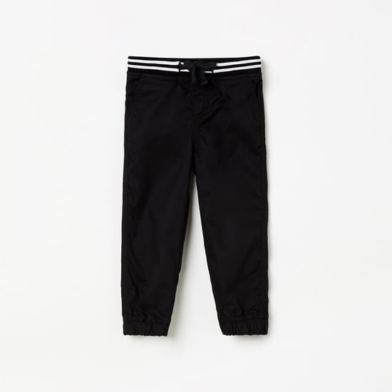 JUNIORS Boys Solid Elasticated Jogger Trousers