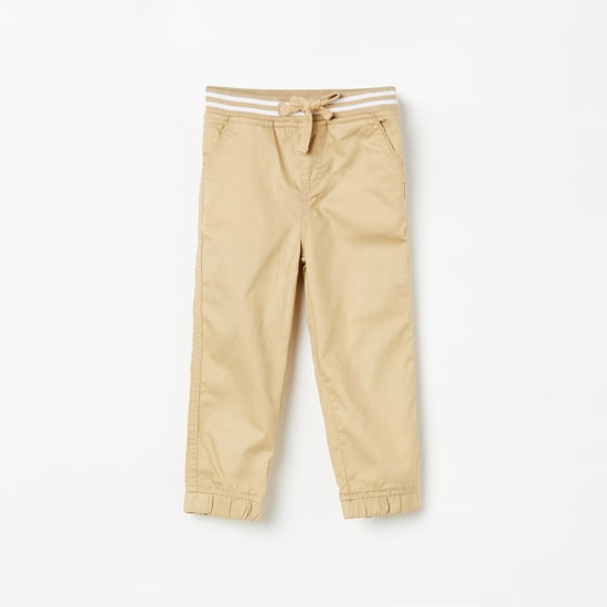 JUNIORS Boys Solid Elasticated Jogger Trousers