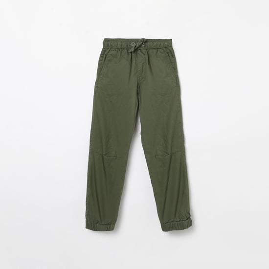 FAME FOREVER KIDS Solid Slim Joggers with Slant Pockets