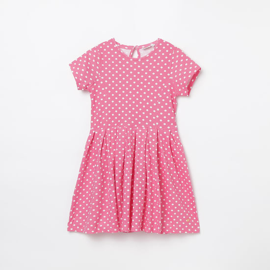 chinese dress ladies Polo 3/4 Sleeve Dress - Pink Quilted Knit main image 1