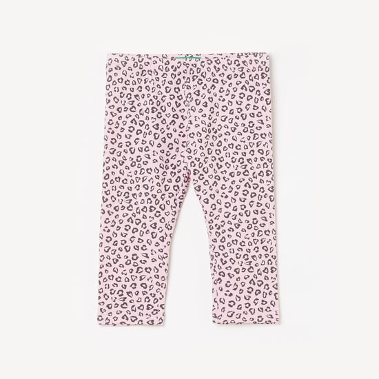 UNITED COLORS OF BENETTON Girls Animal Print Elasticated Leggings