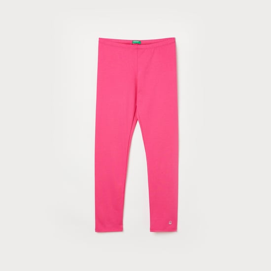 UNITED COLORS OF BENETTON Girls Solid Elasticated Leggings