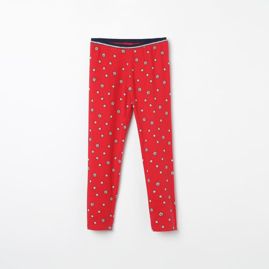 U.S. POLO ASSN. KIDS Star Print Knitted Leggings