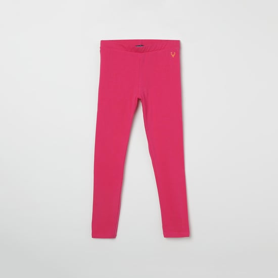 ALLEN SOLLY Solid Leggings with Elasticated Waistband