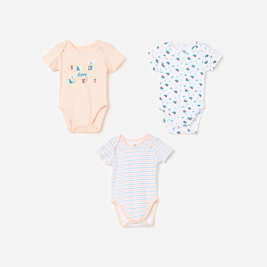 FS MINI KLUB Boys Printed Bodysuit- Pack of 3