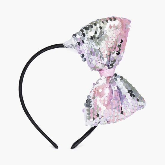 TONIQ KIDS Sequinned Bow Detail Hairband