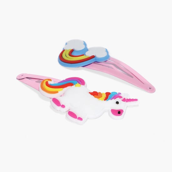 TONIQ KIDS Applique Detailed Tic-Tac Clips- Pack of 2 Pcs.