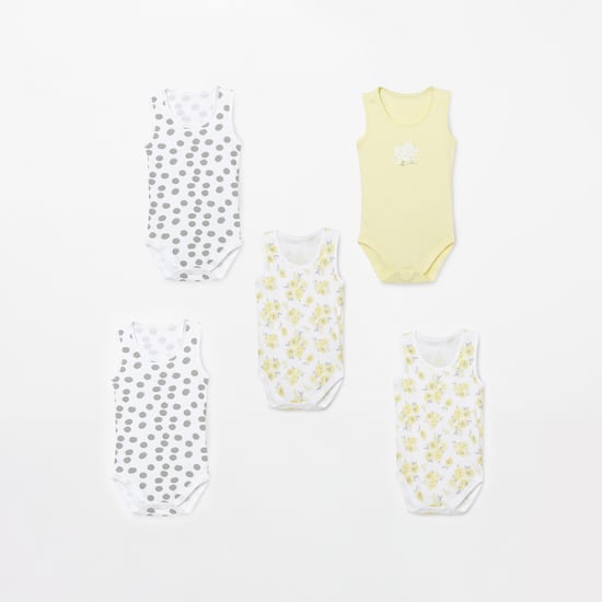 JUNIORS BASICS Printed Bodysuits - Pack of 5