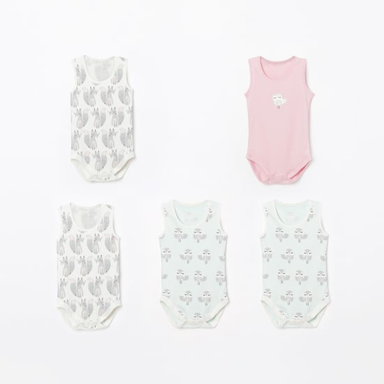 JUNIORS BASICS Printed Bodysuit - Pack of 5