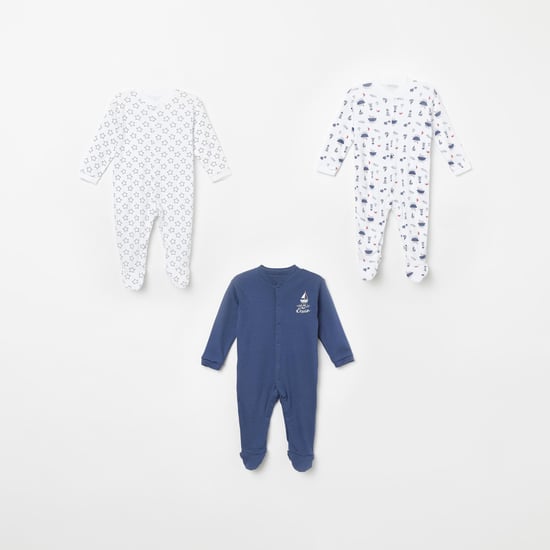JUNIORS BASICS Printed Sleepsuits - Pack of 3