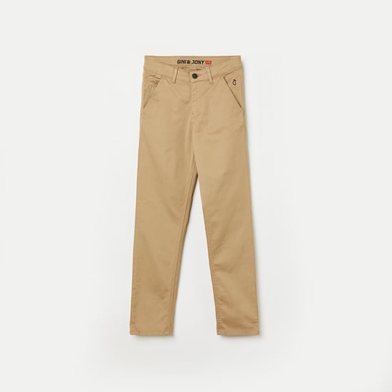GINI & JONY Boys Solid Casual Trousers