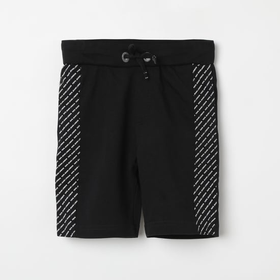 PEPE JEANS Printed Panel Drawstring Waist Shorts