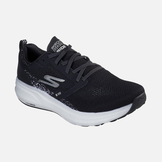 SKECHERS GOrun Ride 8 Textured Lace Up Running Shoes Black