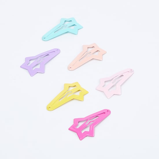 TONIQ KIDS Girls Star Shaped Tic-Tac Clips - Pack of 6