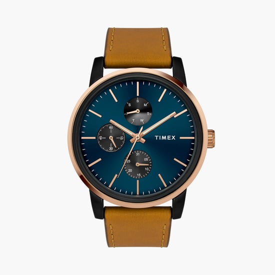 TIMEX Men Multifunction Watch with Leather Strap - TWEG18904