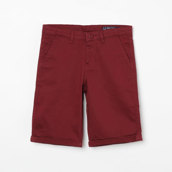 ALLEN SOLLY Solid Casual Shorts