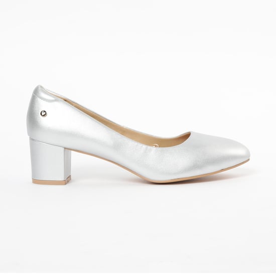 ALLEN SOLLY Solid Block Heel Pumps