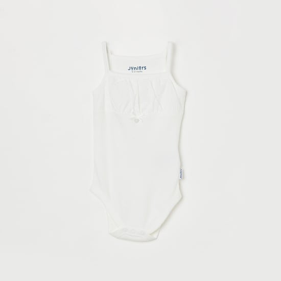 JUNIORS BASICS Girls Solid Bodysuit